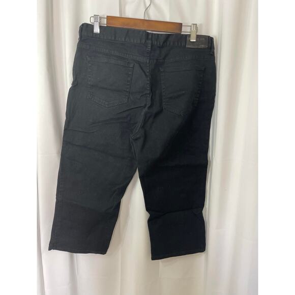 Chaps black jeans denim pants women's 10 cropped  rigid heavy fashionable - Picture 10 of 15